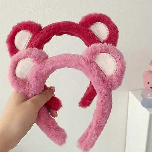 (NN) Unisex Panta Björnin Korvilla - Meikkikoriste, Festivaalijuhlat, Hiustarvikkeet Pinkki