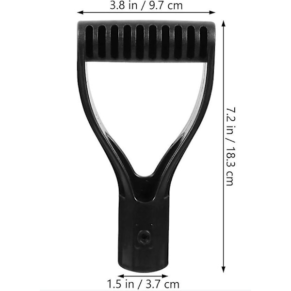 2-pack 3 cm muovilapioita D-kahvalla lumikolaan haravaan lapioon lumenluontiin puutarhatyökaluihin