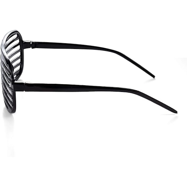 Shutter Shades Sjov Nyhed Plast Fest Retro Fancy Dress Kostume Prop Rave Club Briller Disco Voksne 80'er Solbriller