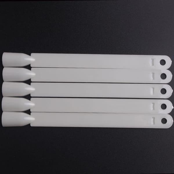 50x Displaytips / Display for neglelakkprøver Vit white