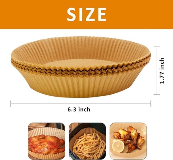 Engangsformer for baking - Bakepapir - 100 ark - 16 cm airfryer-ark Engangspapir Bakepapir