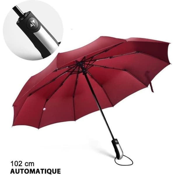 {NT}Automaattinen sateenvarjo - Punainen - Anti-Flip Tuulenpitävä Anti-UV - Miehille ja naisille