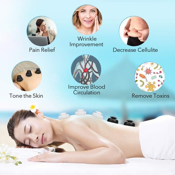 Cupping Sæt til Massage, 12 stk. Professionelle Vakuumkopper