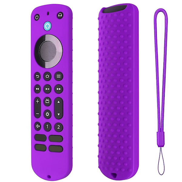Silikonskal - Halkfritt skyddsfodral för Alexa Voice Remote Purple