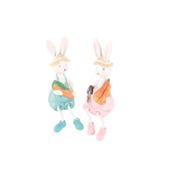 Hanging Feet Doll Home Rabbit Ornaments Easter Bunny Decoration 0.4