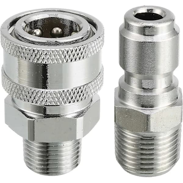 Högtryckstvätt Snabbkopplingsadapter Kit, 9,5 mm Hankontakt, 5000 Psi 3/8'' Snabbkopplingskit - hane