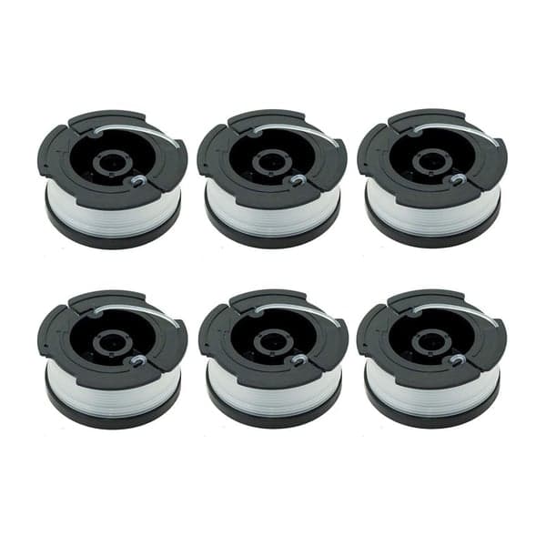 6-pakning med trådspoler for Black & Decker gresstrimmer Black