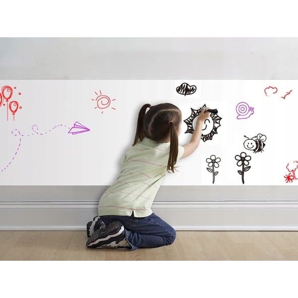 [NT] Itsekiinnittyvä Whiteboard-taulu / Valkotaulu - 200 x 45 cm