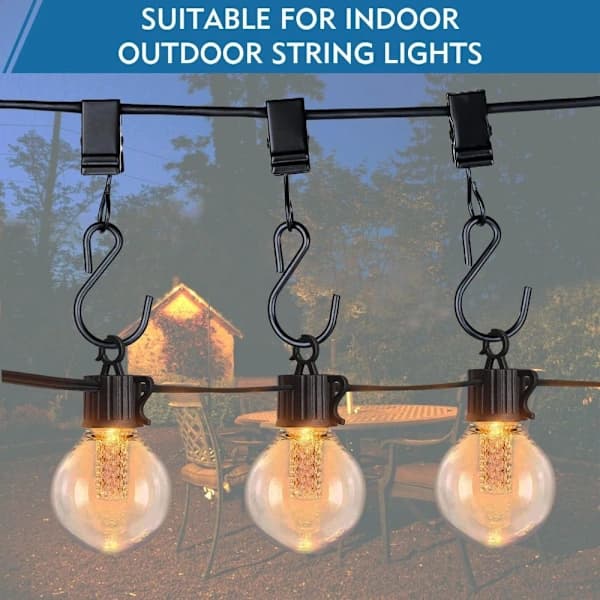 50 stk. Gardinklemmer String Light Clips Hængekroge Gardin