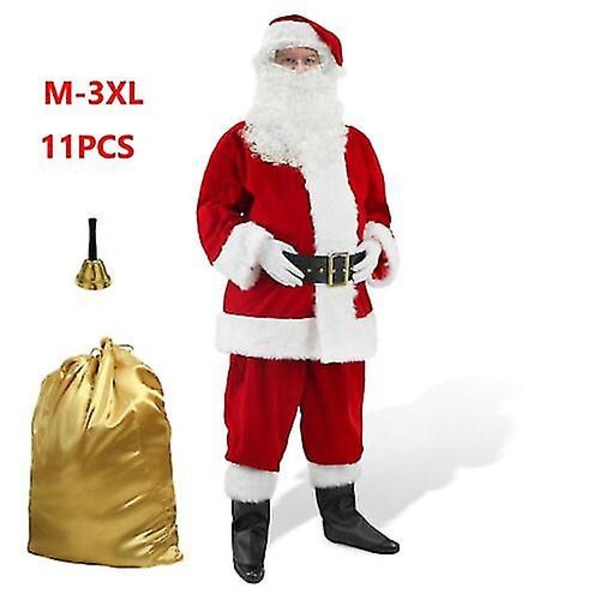 Santa Lyxdräkt Set med 11 delar XL