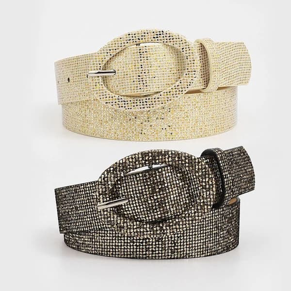 Glitterpaljettbelte Spenne Midjebelte GRÅ grey