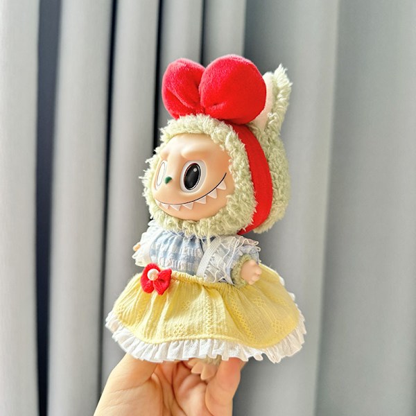 /NC/Heta 17cm Labubu Kläder Docka Tillbehör Kläder Labubu Kläder Sött Klädset Prinsesset B