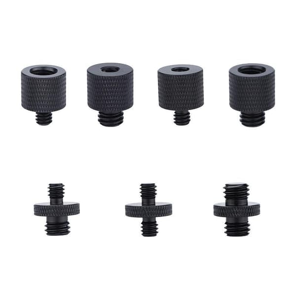 [NT] Kamerastativ Skruvadapter 1/4\" till 3/8\" 6-pack Svart