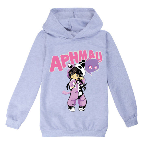 Barn Pojkar Flickor Aphmau Hoodie Långärmad Toppar Sweatshirt Tröja Svart 130cm