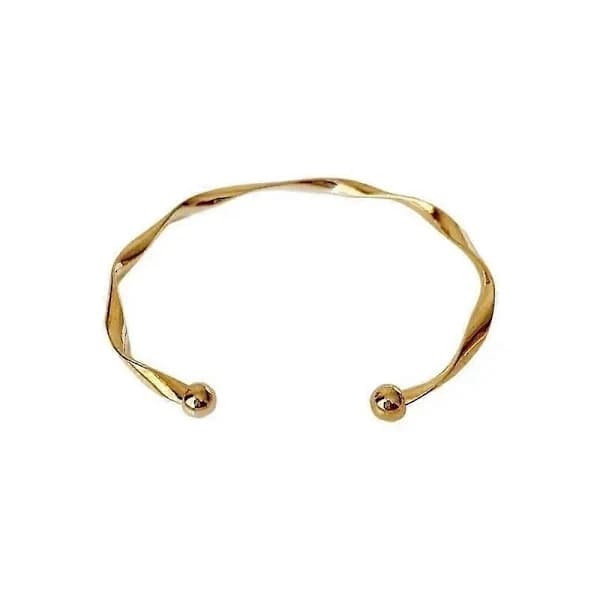 Retro Armbånd Blankt Åpningsarmbånd for Kvinner Minimalistisk Vridd Håndleddsmykke