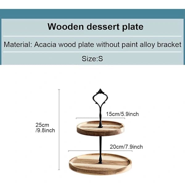 Cupcake Stativ, 2-lags Cupcake Stativ Træserveringsbakke Cupcake Til