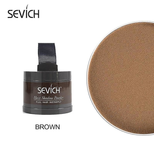 Sevich 13färgad hårlinjepulverreparation Fyllningspulver med puff Vattentätt linjeskuggpulver Brown