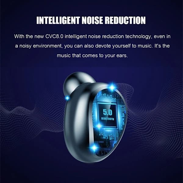 Bluetooth høretelefoner Trådløs Bluetooth 5.0 In-Ear sort