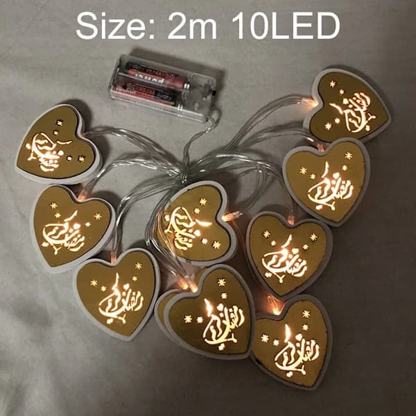 2m 10 LED Eid Mubarak LED-valosarja Ramadan Lyhty 4 4