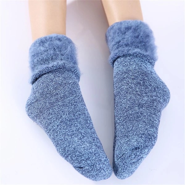 Termisk fleece børstet BLÅ blå
