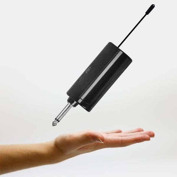 2 stk. trådløse mikrofoner Bluetooth Reverb med Android-portkabel Sort