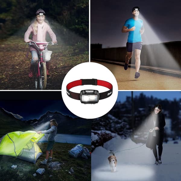 Oppladbar, 2000L Vanntett LED Varsellys 8 Lysmoduser
