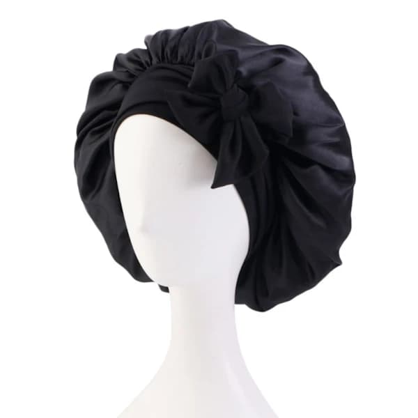 Cap Silk Nattehue SVART sort