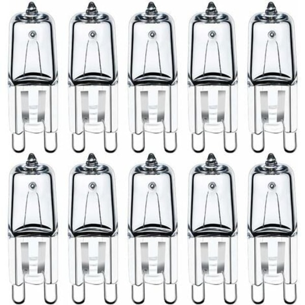 G9 Halogenlampor 45W Klara Kapsellampor G9 230V Varmvitt Dimbar 10-pack/NC/