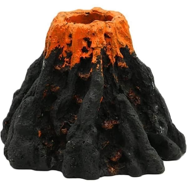{NT} Akvarium Vulkan ornament Akvarium Harpiks Vulkan Dekoration Harpiks Luftsten Landskab Akvarium Luftpumpe