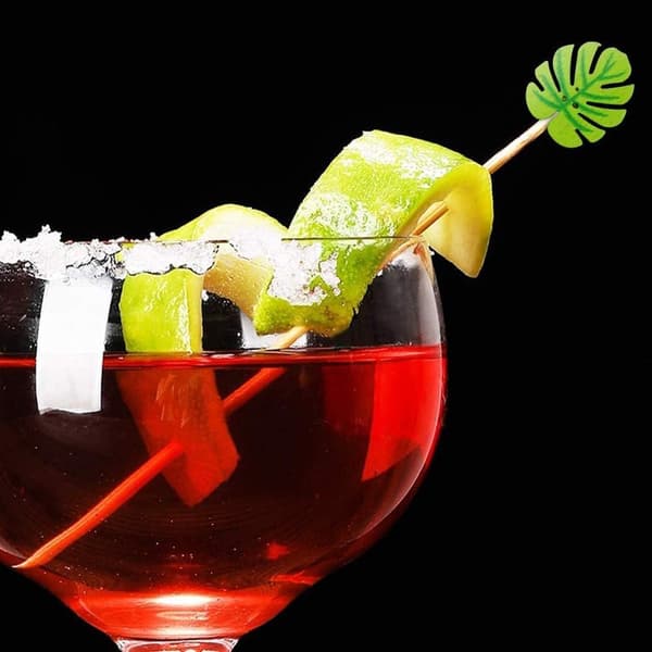 Cocktailpinnar, 100 st bambu cocktailpinnar med gaffel