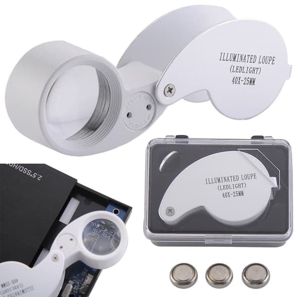 [NT] Lupp / Förstoringsglas - 40x Förstoring & LED-lampa