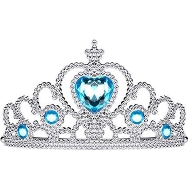 Elsa Prinsessklänning + Tiara/Fläta/Handskar 120 cm