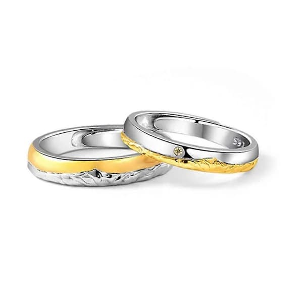 Romantiske parringe Dame Herre Ringe Bryllupsfingerringe Kobber Åbne Ringe 2025:e