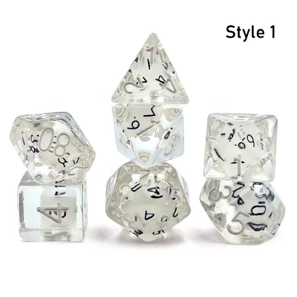 7 st/set DND-tärningar Polyedriska tärningar STIL 1 STIL 1 Stil 1