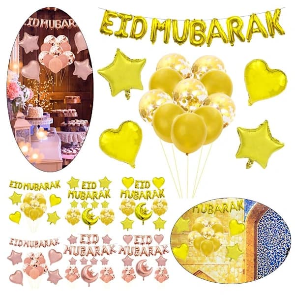Kirjainilmapallot EID MUBARAK Ilmapallot TYYPPI B TYYPPI B