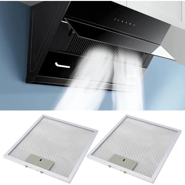 2-delt fedtfilter i aluminiumnet til emhætte 260 x 230 mm, køkkenventilationsfilter