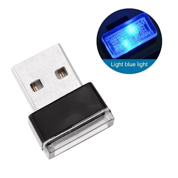 Bilinteriörbelysning USB LED LJUSBLÅ ljusblå