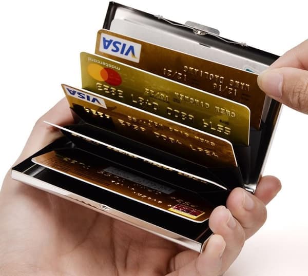 Kortmappe i aluminium - RFID-blokkerende og ultratynn
