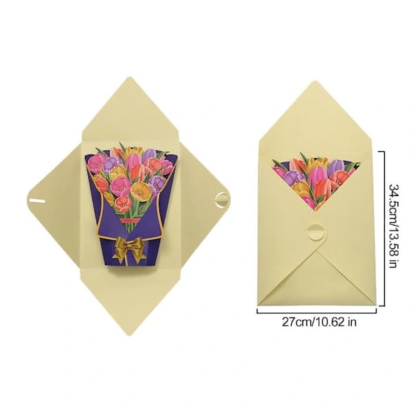3D Pop-up buket papirblomster 2 2 2
