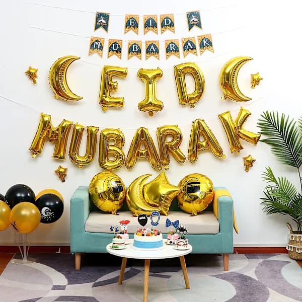 Ilmapalloja Eid Mubarak -juhlaan