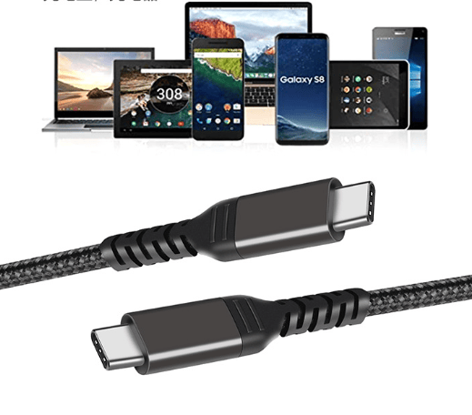 USB-C til USB-C-kabel 5A/20V PD 100W Sort 2 m