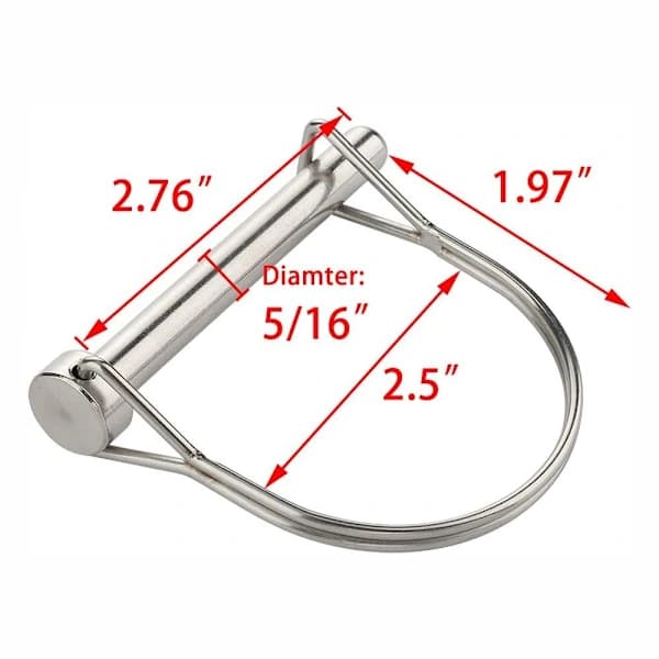 2st Säkerhetskopplingsstift Axel Låsstift Fjäderspännestift