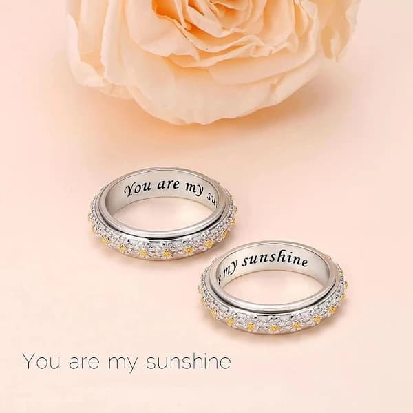 Daisy Roterande Ring Fingerring Delikat 10 10 10