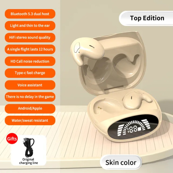 /Hc/Uni Uns Invisible Earplugs Pienet Mini-kuulokkeet Piilotettu Melunvaimennus TWS Langattomat Headset Urheilu Stereo Bluetooth 5.3 Kuulokkeet väri