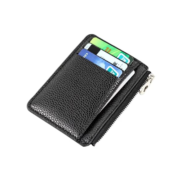 Card Holder/Wallet Zipper Black