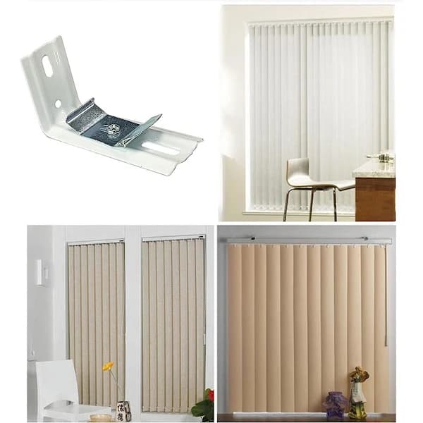6 stk. Vertikal Blind L-brakett Blindfester