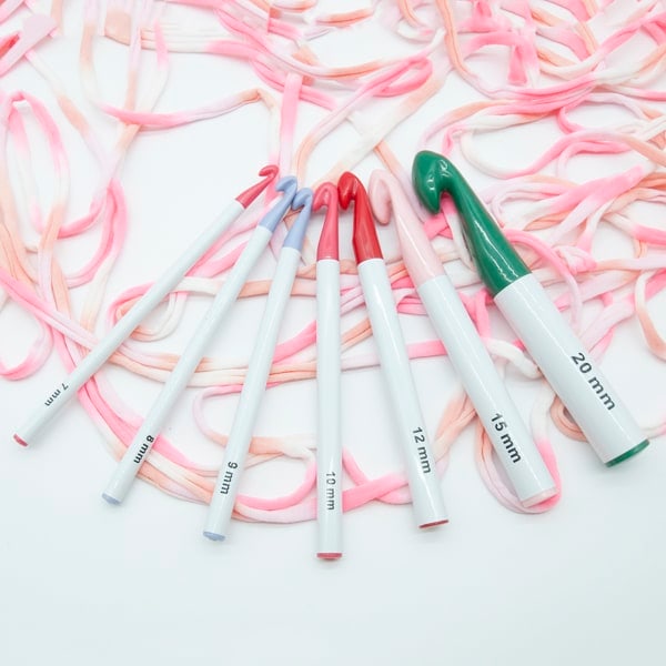 [NT] 7 st Virknålar Set Ergonomisk design Flerfärgad sticknål DIY Garn Tröja Vävning Stickverktyg