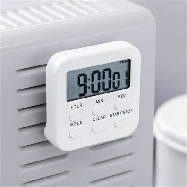 Magnetisk Digital Köktimer Hög Alarm Upp/Nedräkning Klocka med Vikbart Stativ Tidskontrollverktyg