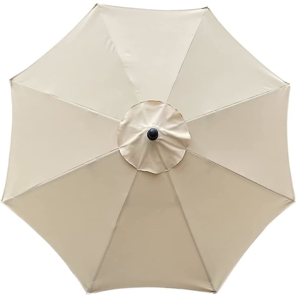Parasol Udskiftningsbetræk, 8 Ribber, 3m, Vandtæt, Anti-UV, Udskiftningsstof, Beige/NT/