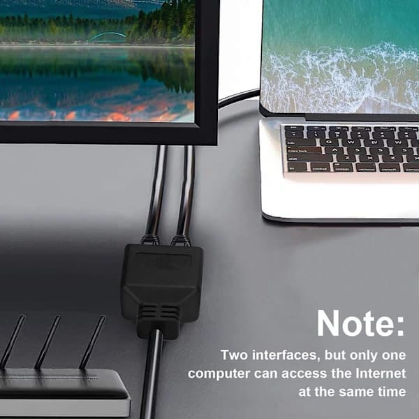 Netværkskabel Ethernet-splitter Netværksadapter